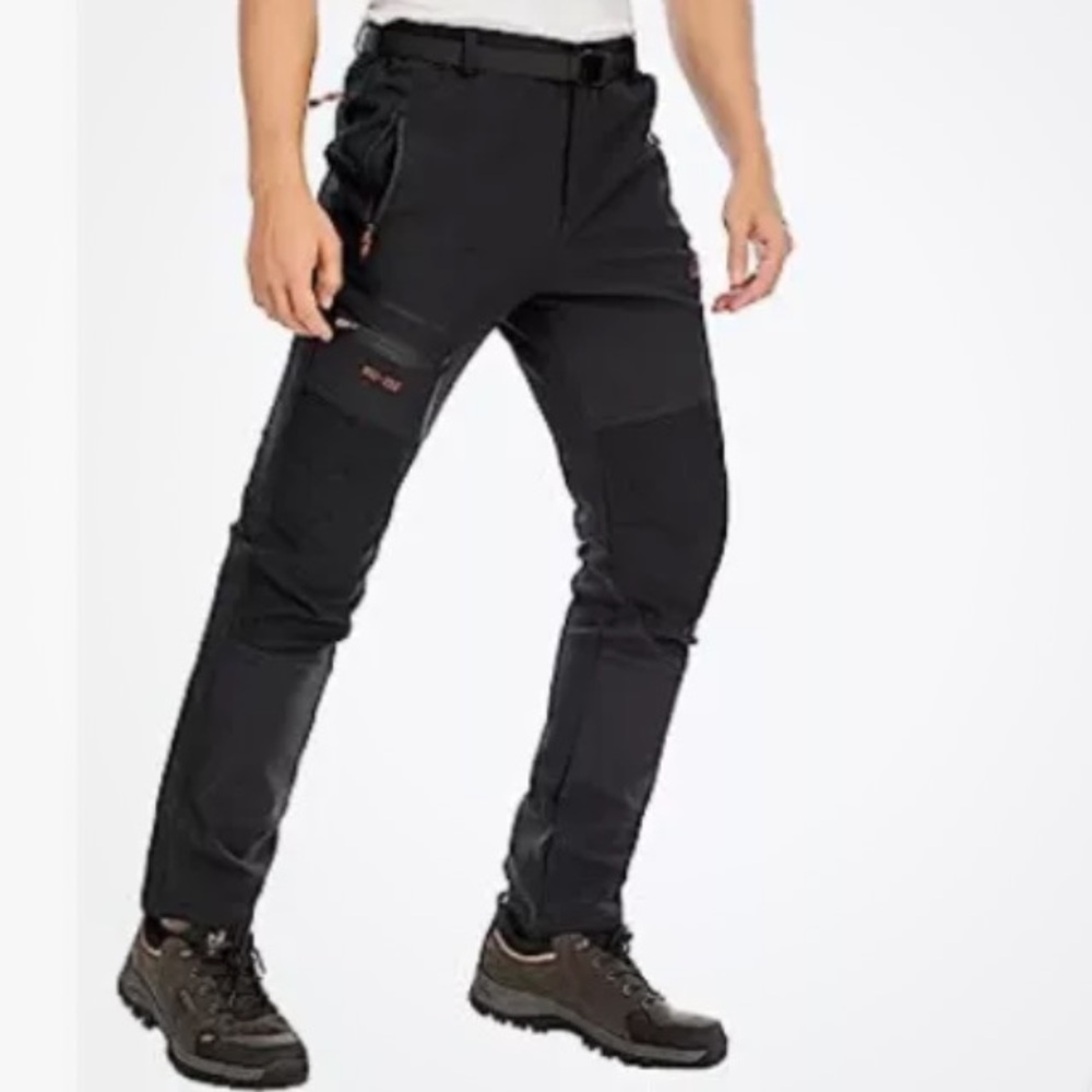 Men’s Snow Ski Waterproof Fleece Lined Outdoor Sport Pants 2XL XXL Black NWOT